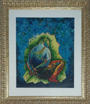 Sandro Chia - Litho: 'Lo Schiavo' - Mooi ingelijst! kopen? Bied vanaf 345!