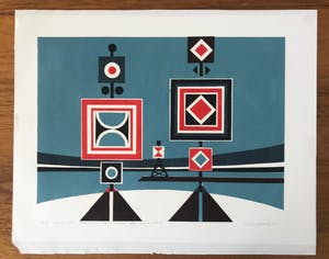 Gijsbert Jan van Koppenhagen - Kleurenhoutsnede - 1974 - 7/30 - Gesigneerd kopen? Bied vanaf 55!