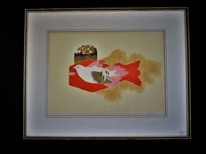 Niet of onleesbaar gesigneerd - Intrigerende Mythologische voorstelling met Hebreeuwse tekst - gesigneerd kopen? Bied vanaf 10!