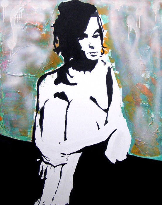 Dominik Smolik - Nude on the abstract background kopen? Bied vanaf 80!