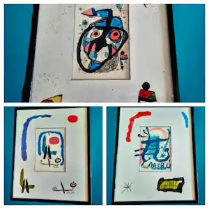 Joan Miro - 3 teiliges Set Kunstdrucke in abstrakter Form von Joan Miro vendu pour 90€ !