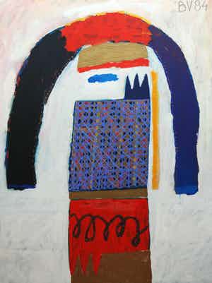 Bert Vredegoor - acrylverf op doek - abstracte compositie verkocht voor € 195!