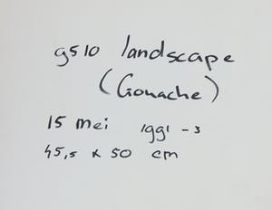 Eugene Brands - Grote pastelkleurige gouache, Landscape - Ingelijst kopen? Bied vanaf 1600!