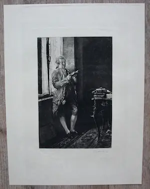 C.L. Dake - Litho: Net geklede man in de 18e eeuw kopen? Bied vanaf 65!