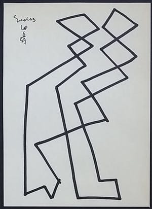 Siep van den Berg - Tango Dansen - inkt op papier kopen? Bied vanaf 125!