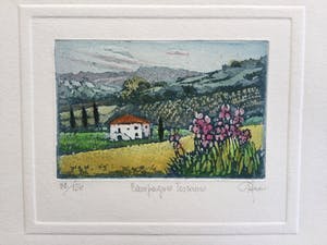Giorgio Ferrari - Campagne Toscane | Lot van 3 ingekleurde etsen kopen? Bied vanaf 50!