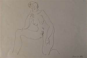 Piet Mulder - 3 x Naakt - Tekening kopen? Bied vanaf 1!