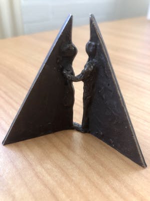 Brons (Onbekend) - Prachtig beeldje met de titel " WELKOM " kopen? Bied vanaf 20!