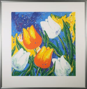 Roel Hofman - Zeefdruk, Tulpen III - Ingelijst (Groot) kopen? Bied vanaf 35!