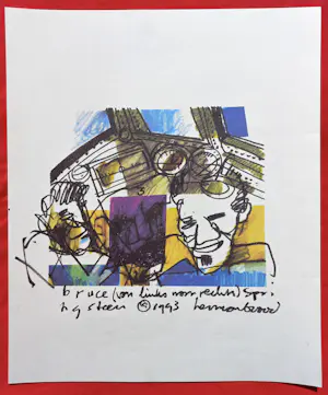 Herman Brood - Bruce Springsteen, offset litho - Gratis verzending binnen Nederland! kopen? Bied vanaf 50!