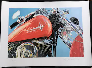 Tjalf Sparnaay - Zeer grote zeefdruk 'Harley' kopen? Bied vanaf 260!