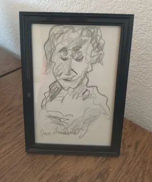 Jan Sierhuis - Zelfportret - 1992 - Potloodtekening - 14 x 10 cm - Gesigneerd kopen? Bied vanaf 45!