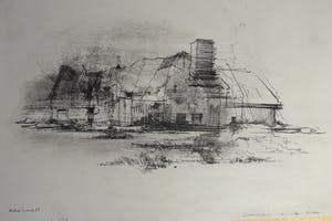 Dirkje Kuik - Tekening, Boerderij van ver voor mijn tijd kopen? Bied vanaf 45!