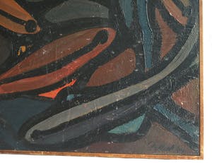 Pieter 't Hart - Ingelijst olieverf op board , “Nannostomus” (‘Potloodvissen’) – 1964 kopen? Bied vanaf 50!