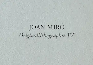 Joan Miro - "Litografía original IV" 1970. Werkverzeichnis Cramer 160; Mourlot 860 kopen? Bied vanaf 95!