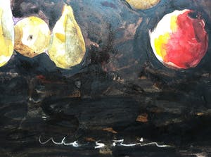 Henk Westein - Zomerfruit, gemengde techniek op papier (groot) kopen? Bied vanaf 125!