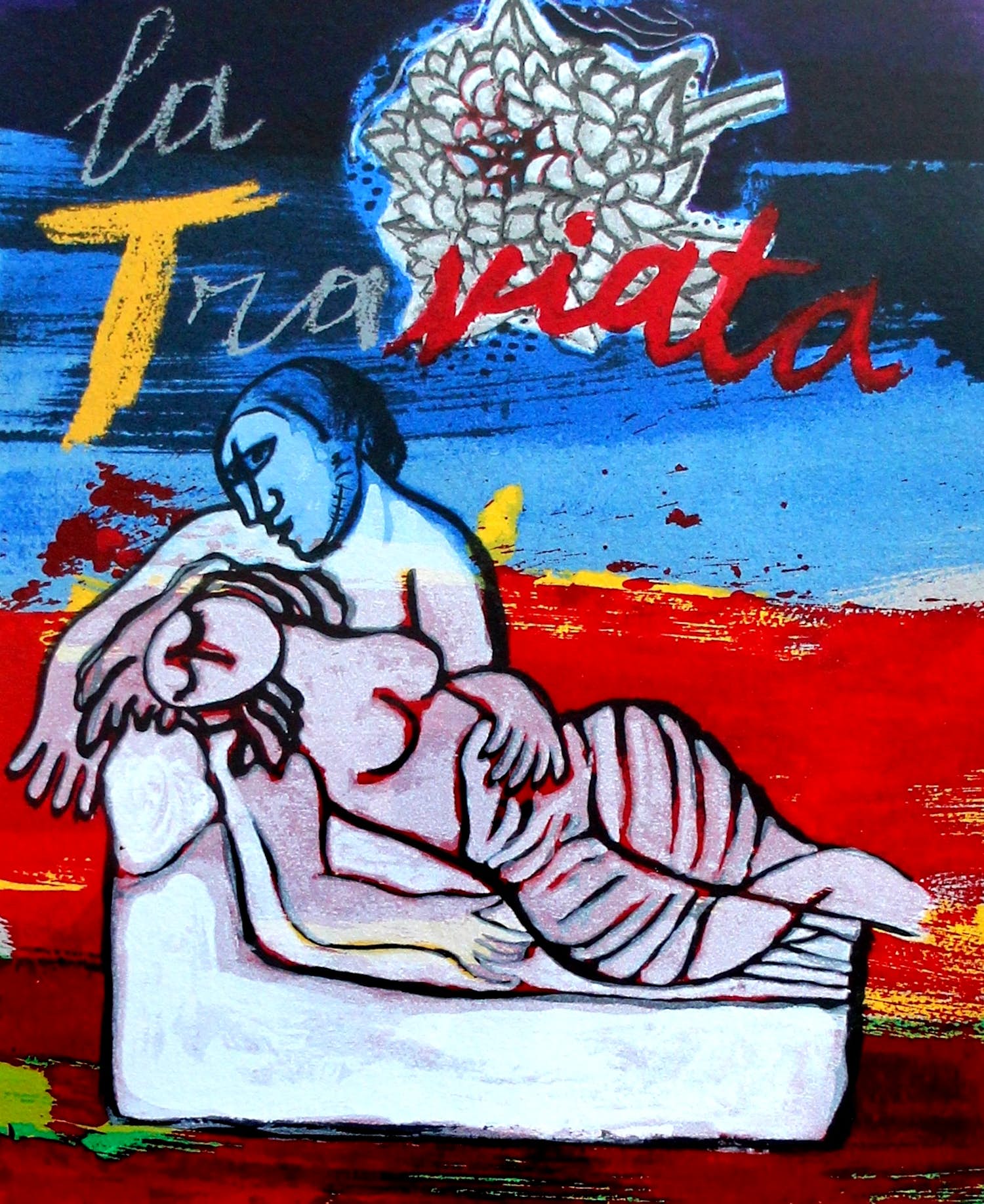 Corneille - ingelijste zeefdruk: La Traviata - 1990 verkocht voor € 275!