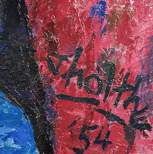 Jan van Holthe - Olieverf op doek, Christus blue - Ingelijst (Zeer groot) kopen? Bied vanaf 100!