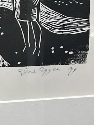 Gene Eggen - 4 houtsnedes uit 1974 kopen? Bied vanaf 99!