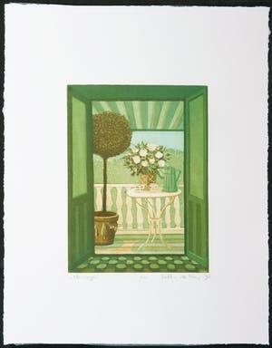 Laetitia de Haas - Lot van vijf kleurenetsen, Stillevens kopen? Bied vanaf 60!