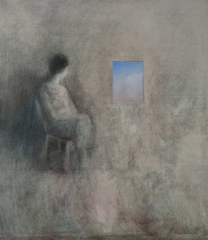 H. J. van den Berg - Olieverf op doek, Blauwe lucht I - Ingelijst kopen? Bied vanaf 1!