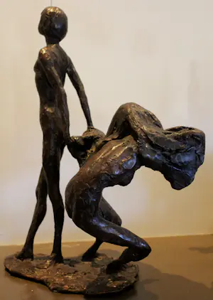 Karel Gomes - Bronzen beeld: 2 danseressen kopen? Bied vanaf 499!