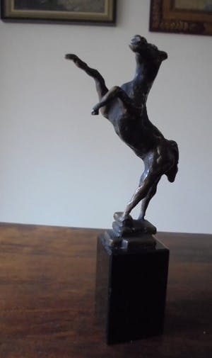 Ruurd Hallema - steigerend paard-prachtig patina kopen? Bied vanaf 175!