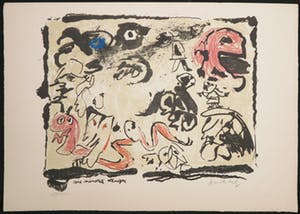 Pierre Alechinsky - Litho, Une minorité ethnique uit portfolio Documenta Geigy (1965) kopen? Bied vanaf 400!