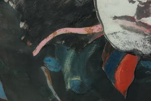 Albert Mastenbroek - Olieverf op doek en collage, Portret Hillebrand van Kampen - Ingelijst (Groot) kopen? Bied vanaf 1!