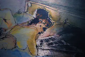 Guy Olivier - Zeefdruk op aluminium -mogelijk een unica - titel: 8 gangen in kamer 13 kopen? Bied vanaf 45!