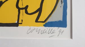 Corneille - Femmes et Oiseau - 1991 - 195/200 - Ingelijst blank hout kopen? Bied vanaf 250!