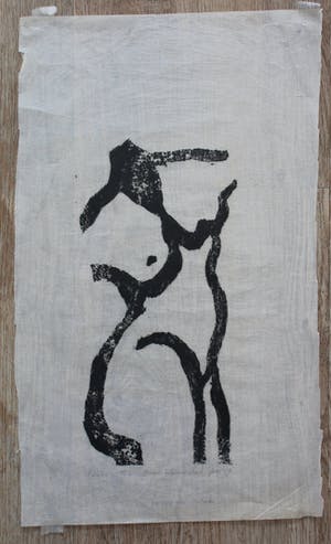 Herman Stammeshaus - Houtsnede op Japans papier: Torso - 1957 kopen? Bied vanaf 49!