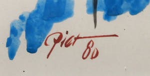 Piet Snoeren - Aquarel, Bloemen - Ingelijst kopen? Bied vanaf 1!