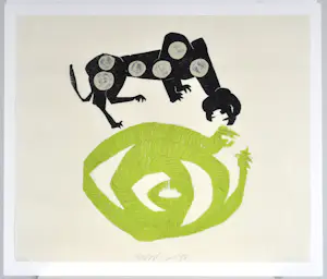 Carel Visser - Houtsnede op Japans papier - Gesigneerd - 66x78,5 cm - 1997 kopen? Bied vanaf 450!