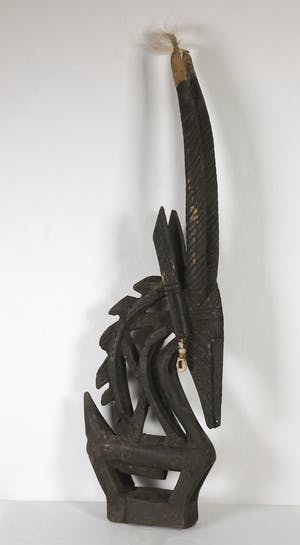 Bamana - Ciawara antilope opzetmasker met pluimen en kauri (zeldzaam) kopen? Bied vanaf 1!