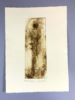 Anton Heyboer - Ets "vrouw" uit 1978 op Hahnemuhle papier verkocht voor € 125!