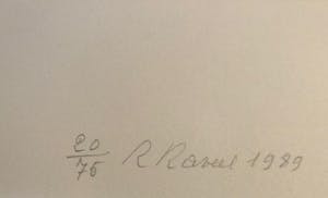 Roger Raveel - Nog een Beetje mens. Kleuren Houtsnede uit 1989 kopen? Bied vanaf 595!