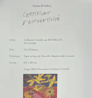 Corneille - Tapijt Vlucht van vogels - 200 x 285 cm - Kunstenaarstapijt met certificaat kopen? Bied vanaf 2000!