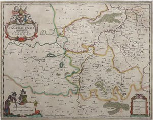 Joan Blaeu - Kopergravure, Camerecensis - Ingelijst kopen? Bied vanaf 20!