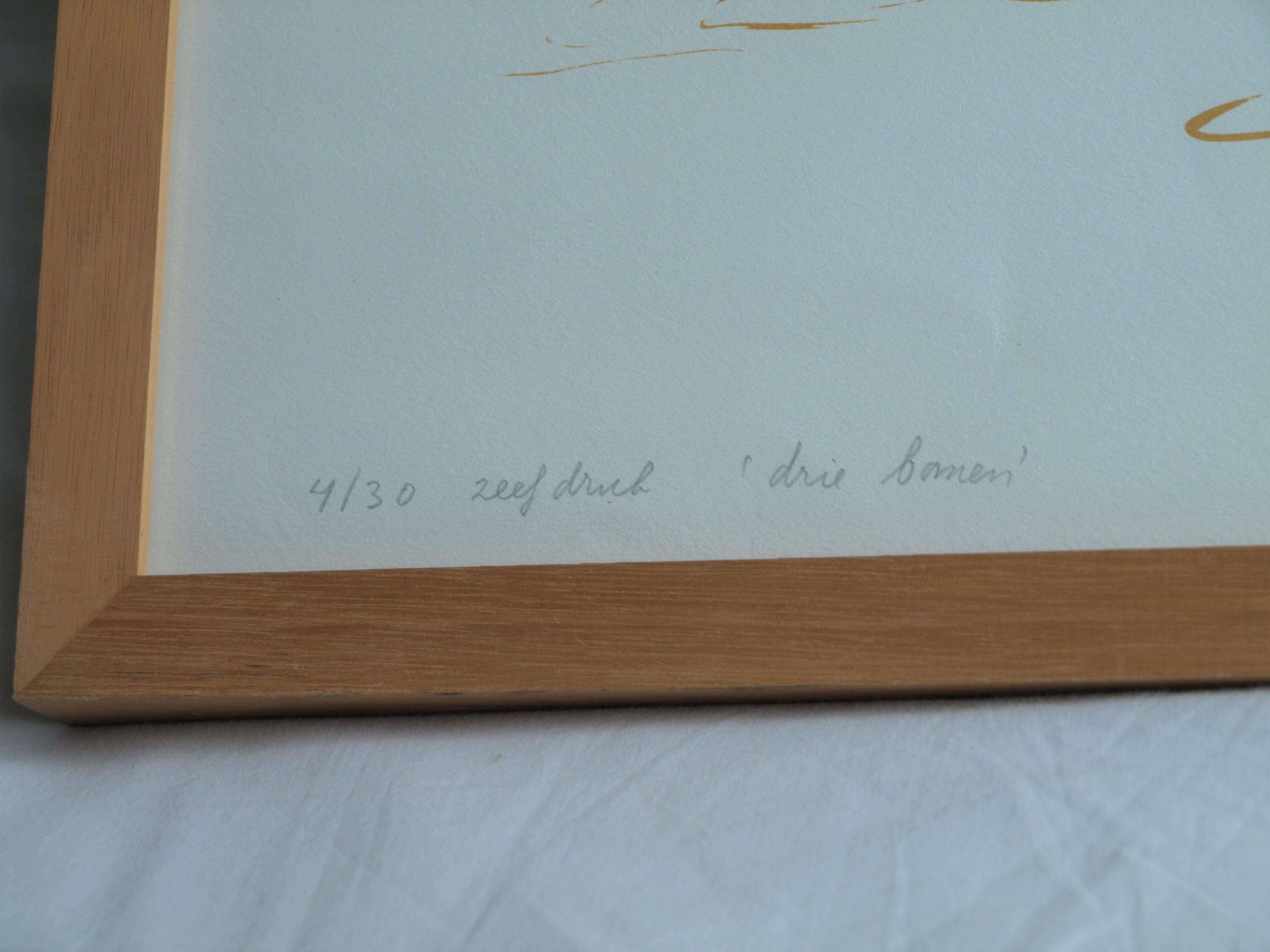 Frank Daalder - Zeefdruk , Drie bomen – gesigneerd & ingelijst - 1977  kopen? Bied vanaf 1!