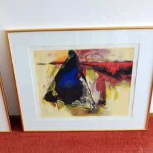 Hans Vanhorck - Abstract werk in nieuwe lijst verkocht voor € 70!