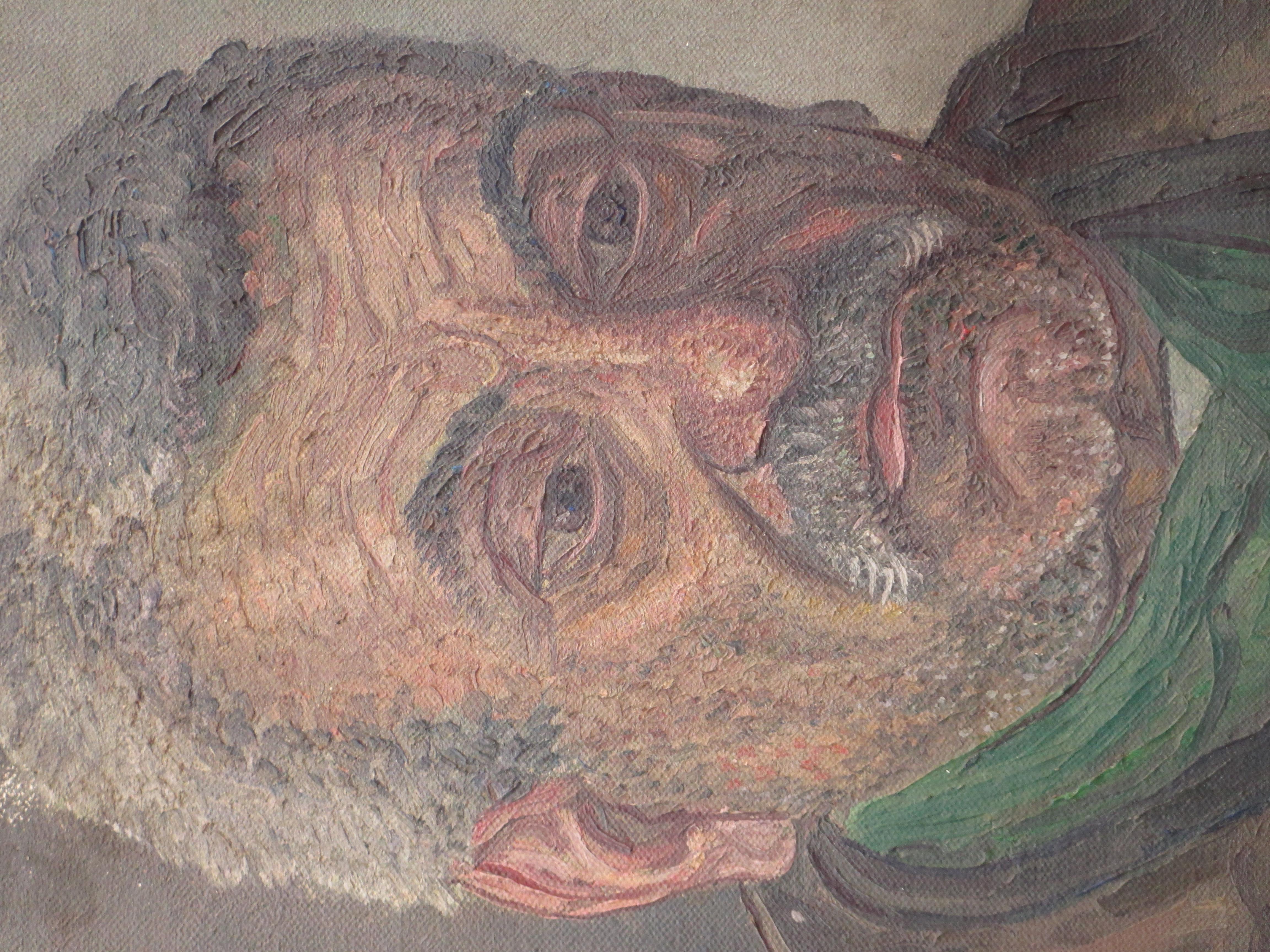 Jakob Nieweg - Portret man met baard en sjaal - Olieverf op doek 1928 kopen? Bied vanaf 250!