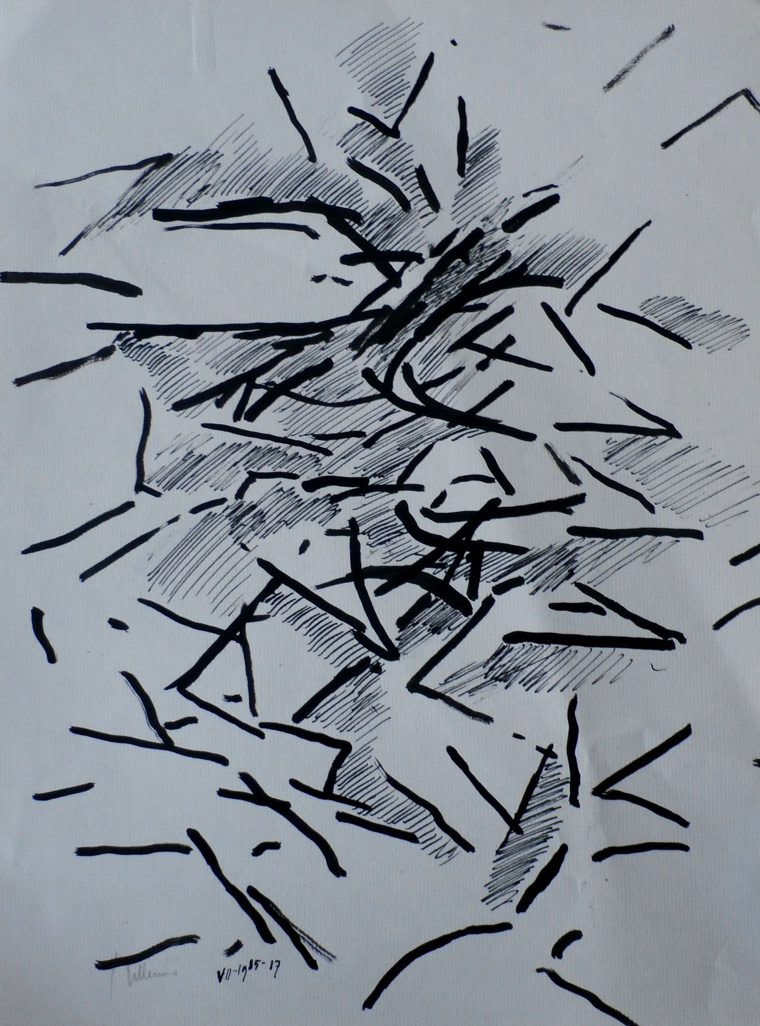 Jaap Hillenius - stifttekening - 1985 kopen? Bied vanaf 35!