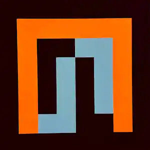 Ian Tyson - orange and silver (geometrisch abstract) verkauft für € 110!