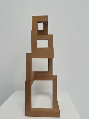 Hil Andringa - Houten sculptuur | 'zonder titel' kopen? Bied vanaf 1!