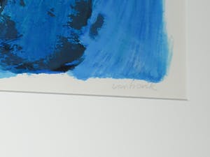 Hans Vanhorck - Zeefdruk, Blue Mesa - Ingelijst (Zeer Groot) kopen? Bied vanaf 40!