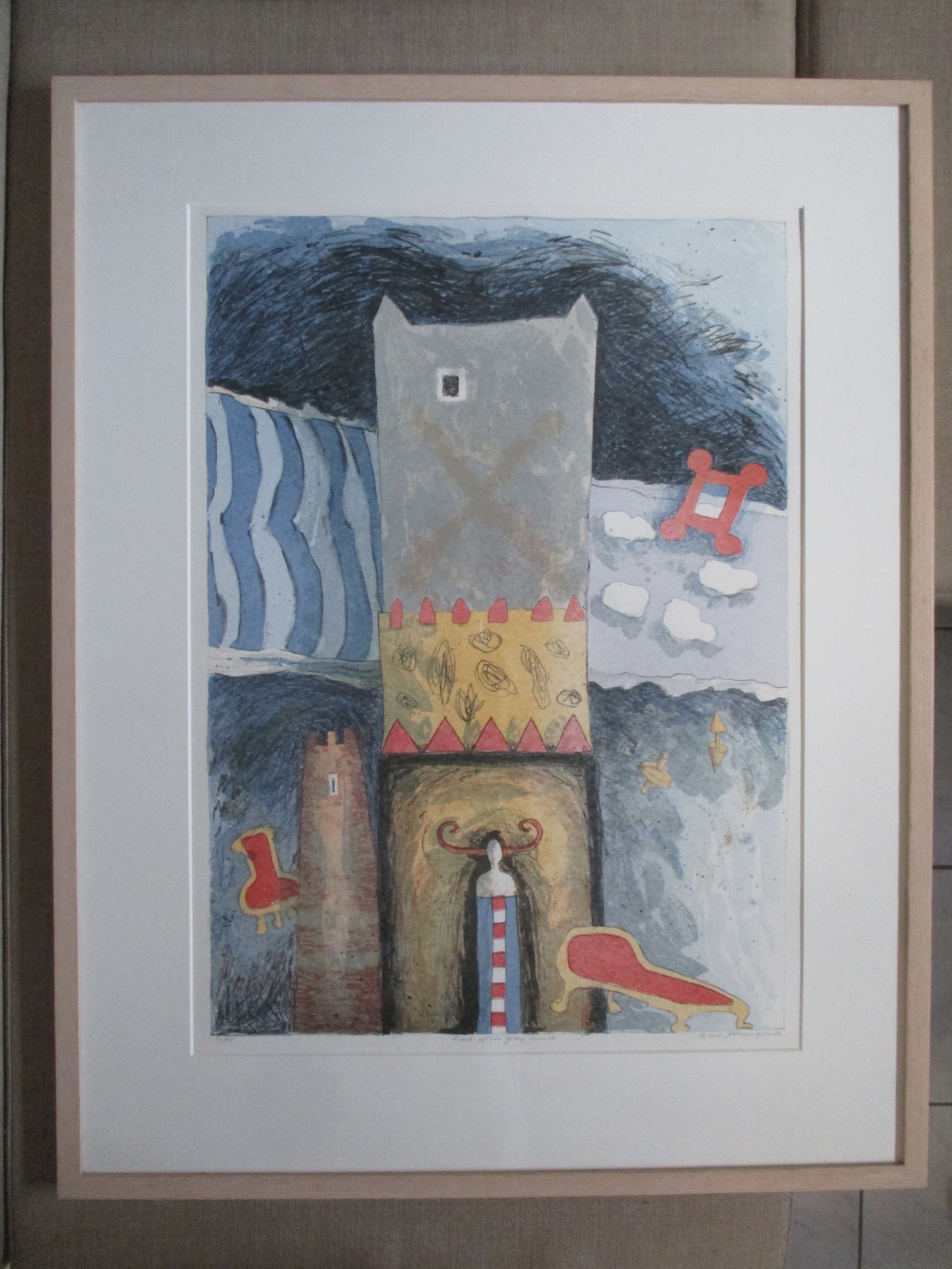Gert Strengholt - Ingelijste litho "Tale of the grey house" Barth lijst kopen? Bied vanaf 60!