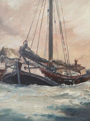 Niet of onleesbaar gesigneerd - Aangemeerd aan Kade kopen? Bied vanaf 1!