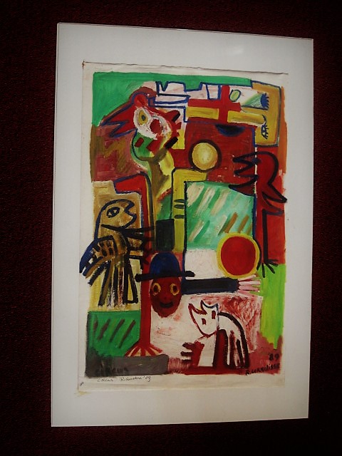 Ruud Cornelisse - Karakteristiek expressionistisch Acrylverf "Circus" 1989 GROOT! kopen? Bied vanaf 1!