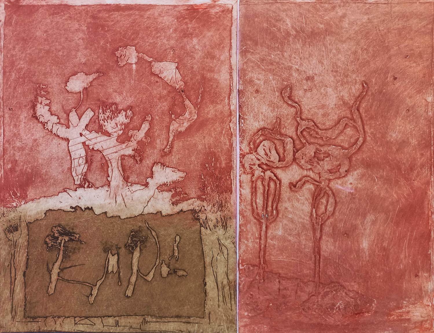 Jan Montyn - Werelden, aquatint ets (kleine oplage) kopen? Bied vanaf 50!